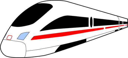 Pociąg Intercity express wektorowa