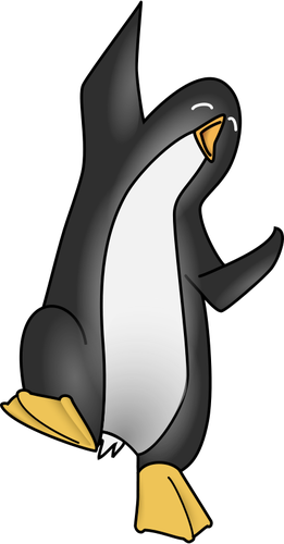 Hapy tučňák vektorový obrázek