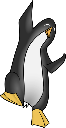 Hapy Pinguin-Vektor-Bild