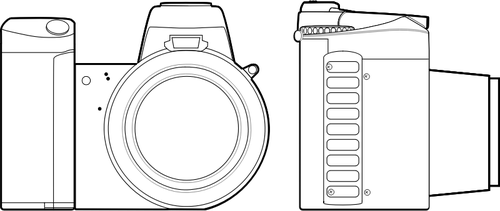 Orthographic vector drawing of camera