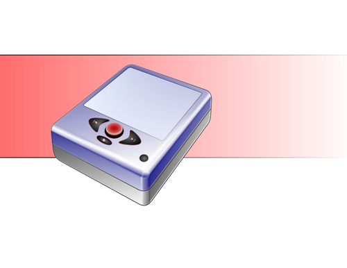 Vektör küçük resim, mavi bir MP3 player