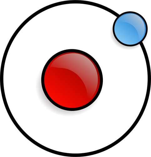 Immagine vettoriale di un atomo