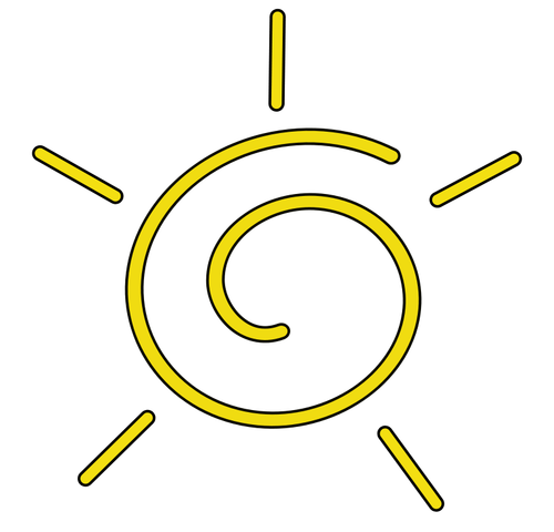 Векторное изображение солнца