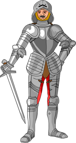 Medieval knight in armor