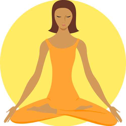 Vektor ClipArt-bilder av yoga utövare