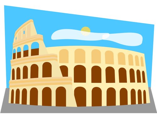 Coliseu em ilustração vetorial de Roma