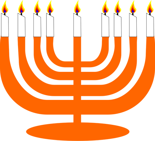 Vector image of Menorah for Hanukkah