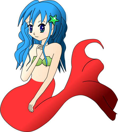 Vector clip art of mermaid