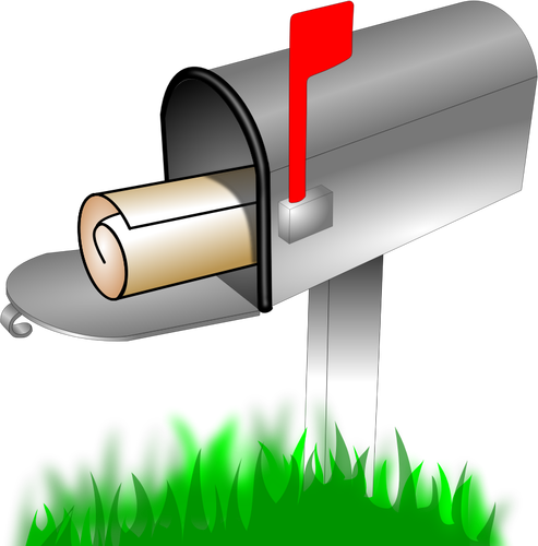Vector de desen de cutie poştală acasă în aer liber