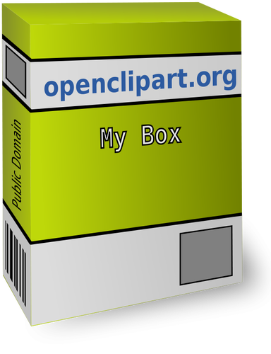 सॉफ्टवेयर बॉक्स वेक्टर छवि