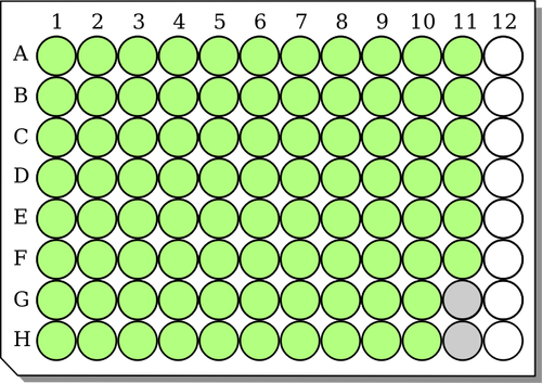 96 goed microplate vector afbeelding