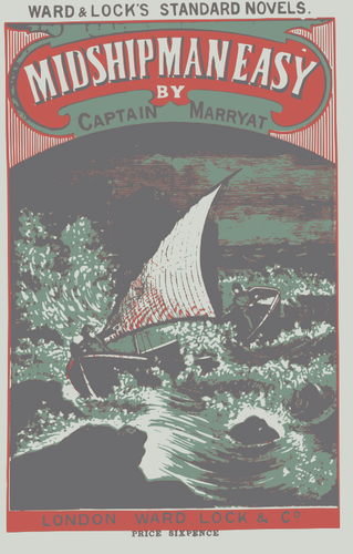 Imagem de vetor da capa de livro fictício Midshipmaneasy
