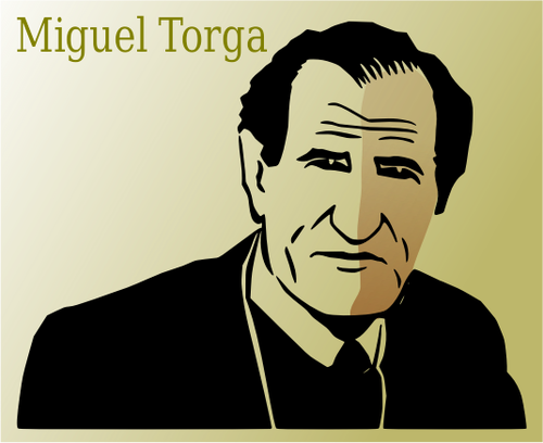 גרפיקה וקטורית של דיוקנו של מיגל Torga