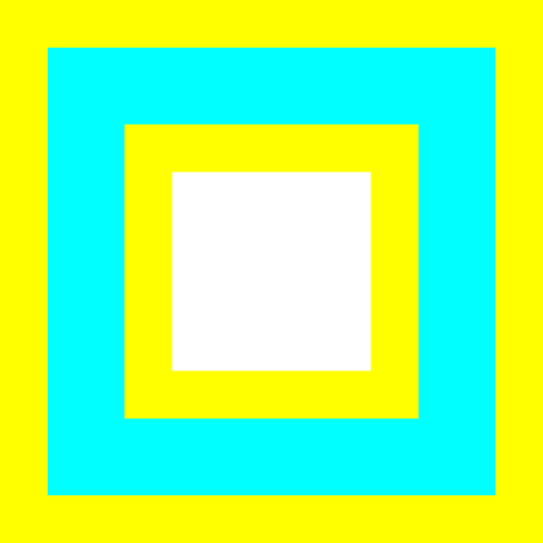 Blue and yellow square vector image