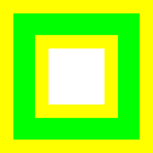 Imagine vectorială pătrat verde şi galben
