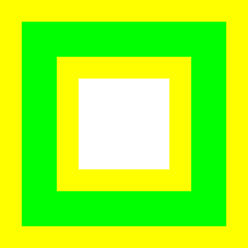 Green and yellow square vector image