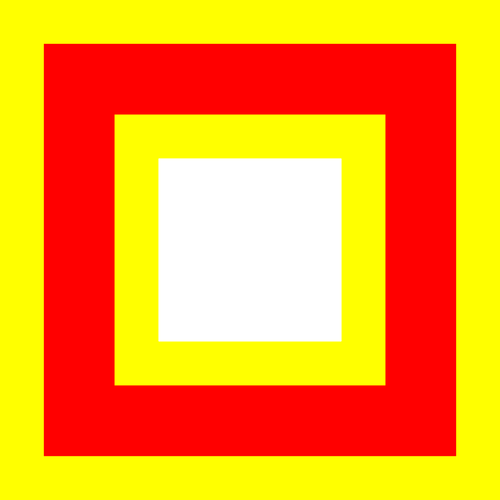 Rød og gul firkant vektor image