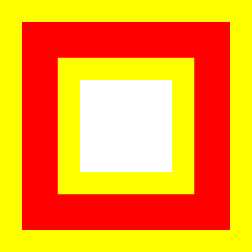 Red and yellow square vector image