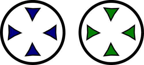 Două puncte de focalizare vector imagine