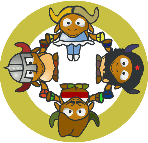 Ilustração do vetor círculo GNU