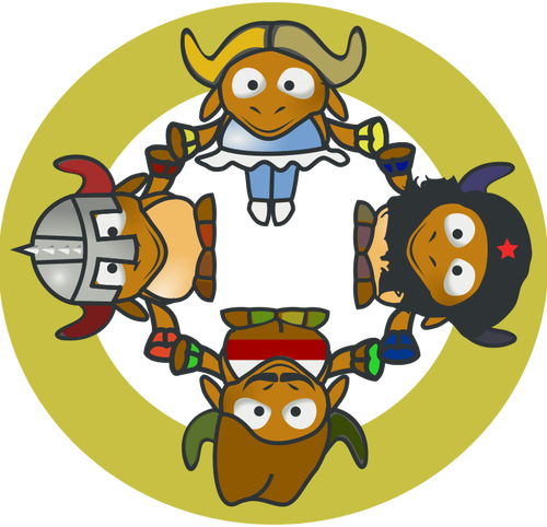 GNU círculo vector illustration