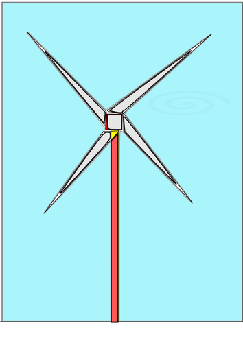 Windmill dengan latar belakang