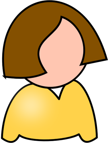 Vector image of girl icon