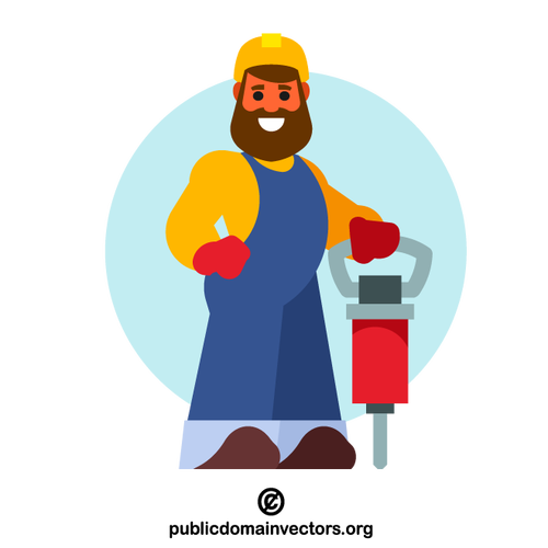 Miner with a jackhammer