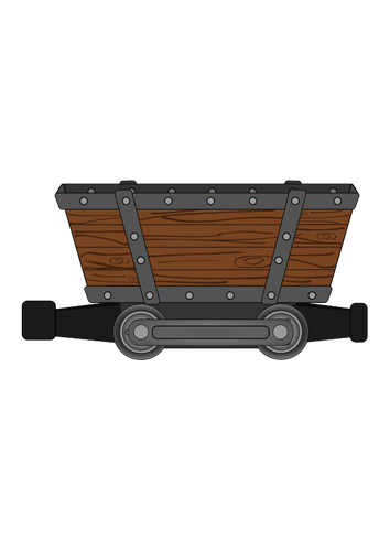 Mining car vector