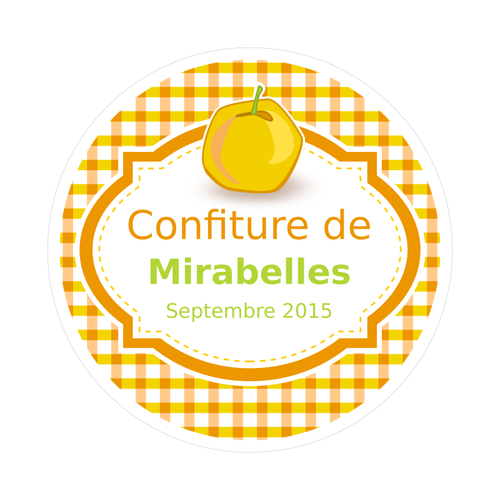 Étiquette de confiture de prune