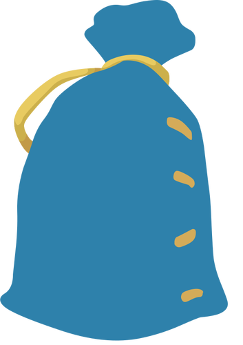 A blue sack