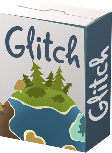 Glitch merk vak vectorillustratie
