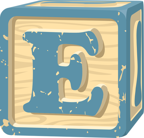 E letter block