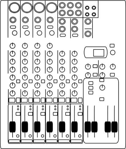 音楽ミキサー コンソール ベクトル画像