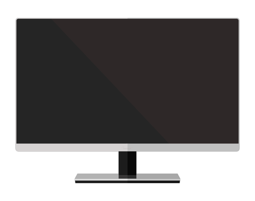 Simple widescreen LED monitor vector image