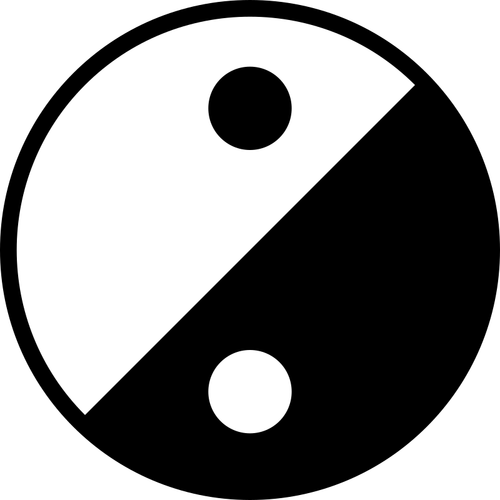 Eenvoudige Yin Yang pictogram