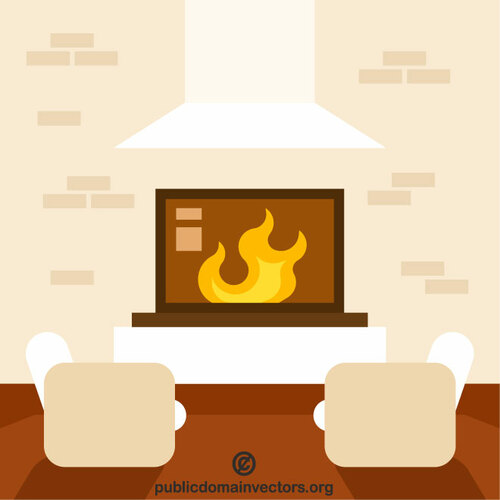 Cozy fireplace