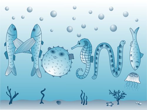 Fish tank vector image