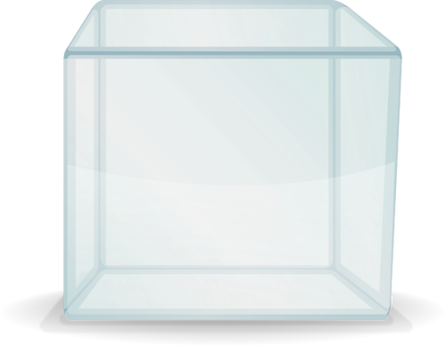 Image vectorielle de boîte cube transparent