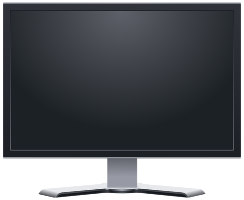 Flatscreen LCD monitor voorzijde vector afbeelding