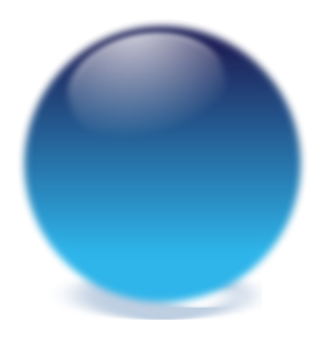Blå bollen vektorbild