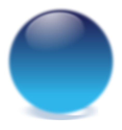 Image vectorielle boule bleue