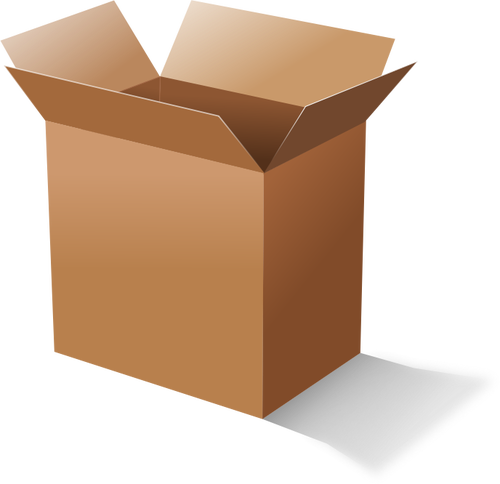 Vector graphics of open carton box