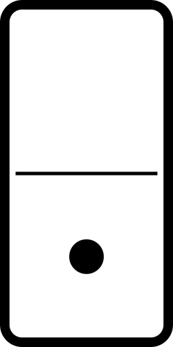 Vector image of domino tile with one dot