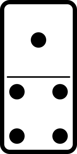 Domino tile 1-4 vector illustration