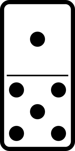 Domino płytki rysunek wektor 1-5