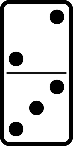 Domino tegel 2-3 vector afbeelding