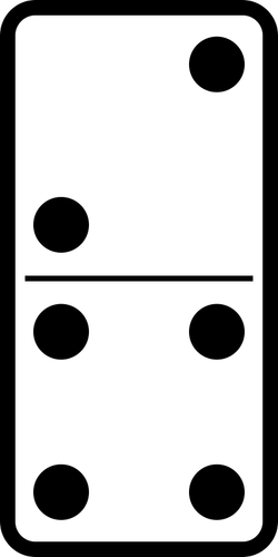 Domino ubin gambar vektor 2-4