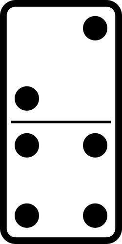 Domino tile 2-4 vector image