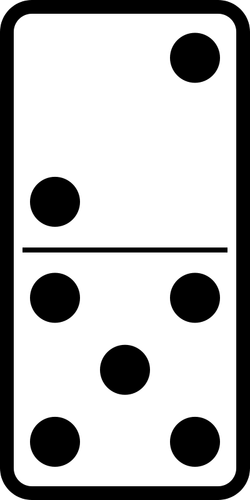 Domino tile 2-5-Vektor-Bild